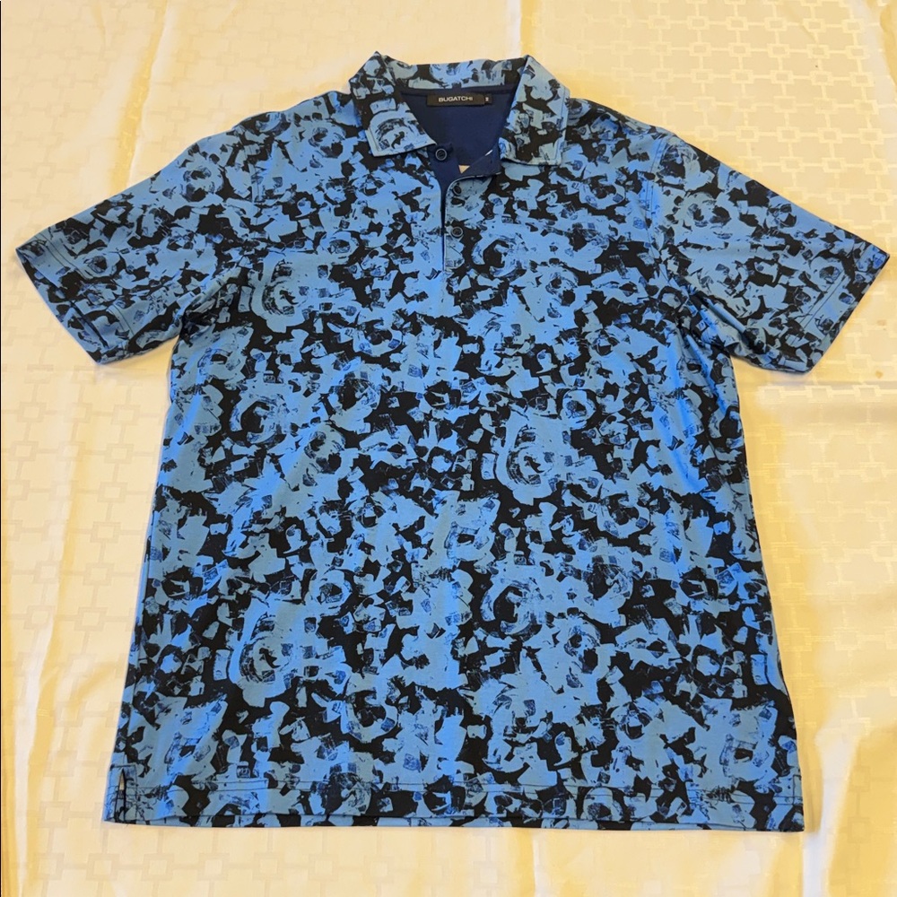 Bugatchi Blue Pattern Polo - image 1